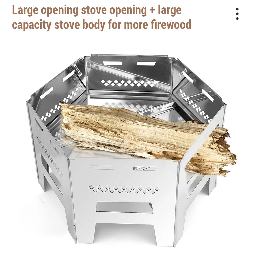 Portable Charcoal Grill Wood Burning Stove H3292