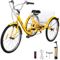 Adult Tricycle 26 inch 7-Speed 3 Wheel Cruiser Bike with Basket L253