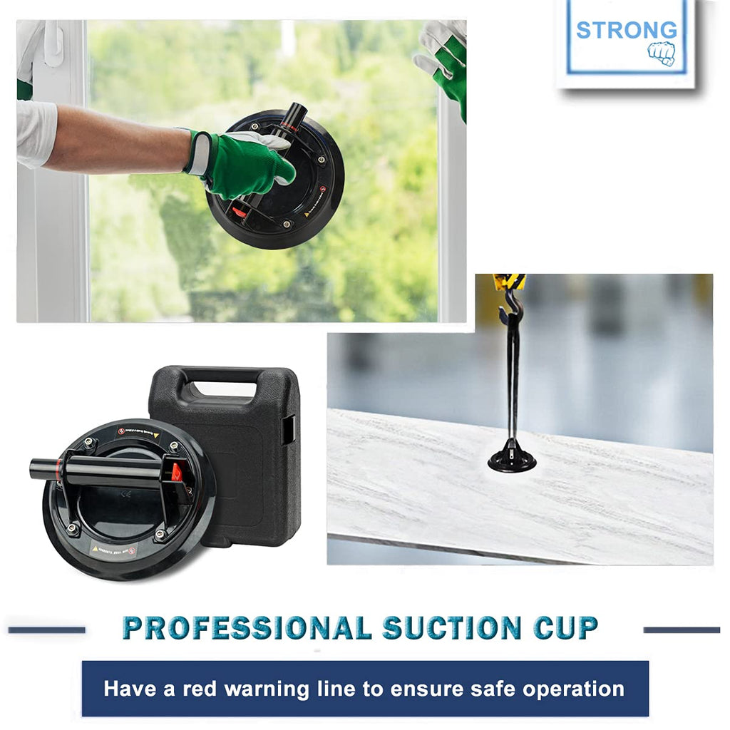 8 Vacuum Glass Suction Cup with ABS Handle Heavy Duty Glass Sucker Lifter O6187