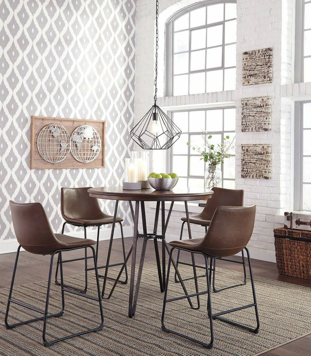 Round DRM Counter Table in Two-Tone Brown X10669