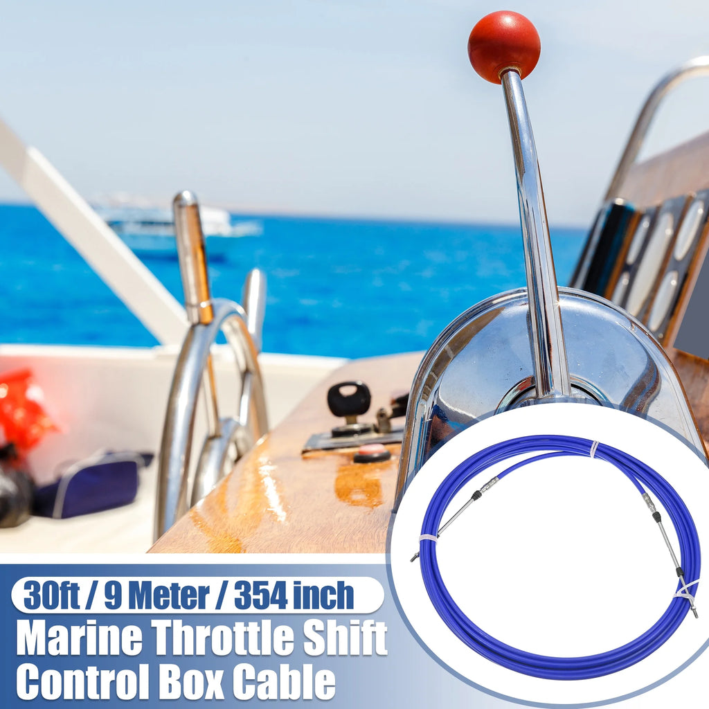 Blue 30ft Marine Throttle Shift Remote Control Cable for Yamaha Outboard Boat L5963