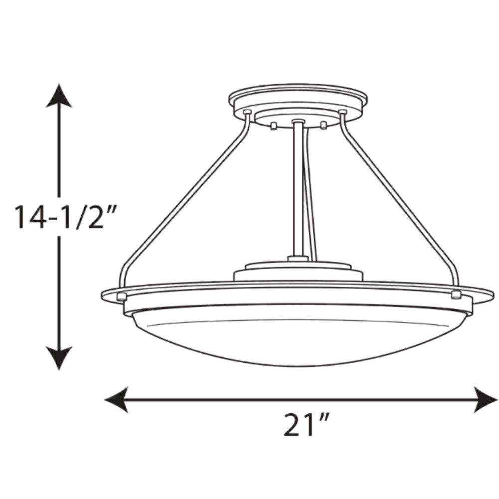 Nickel LED Semi-Flush Light O26792