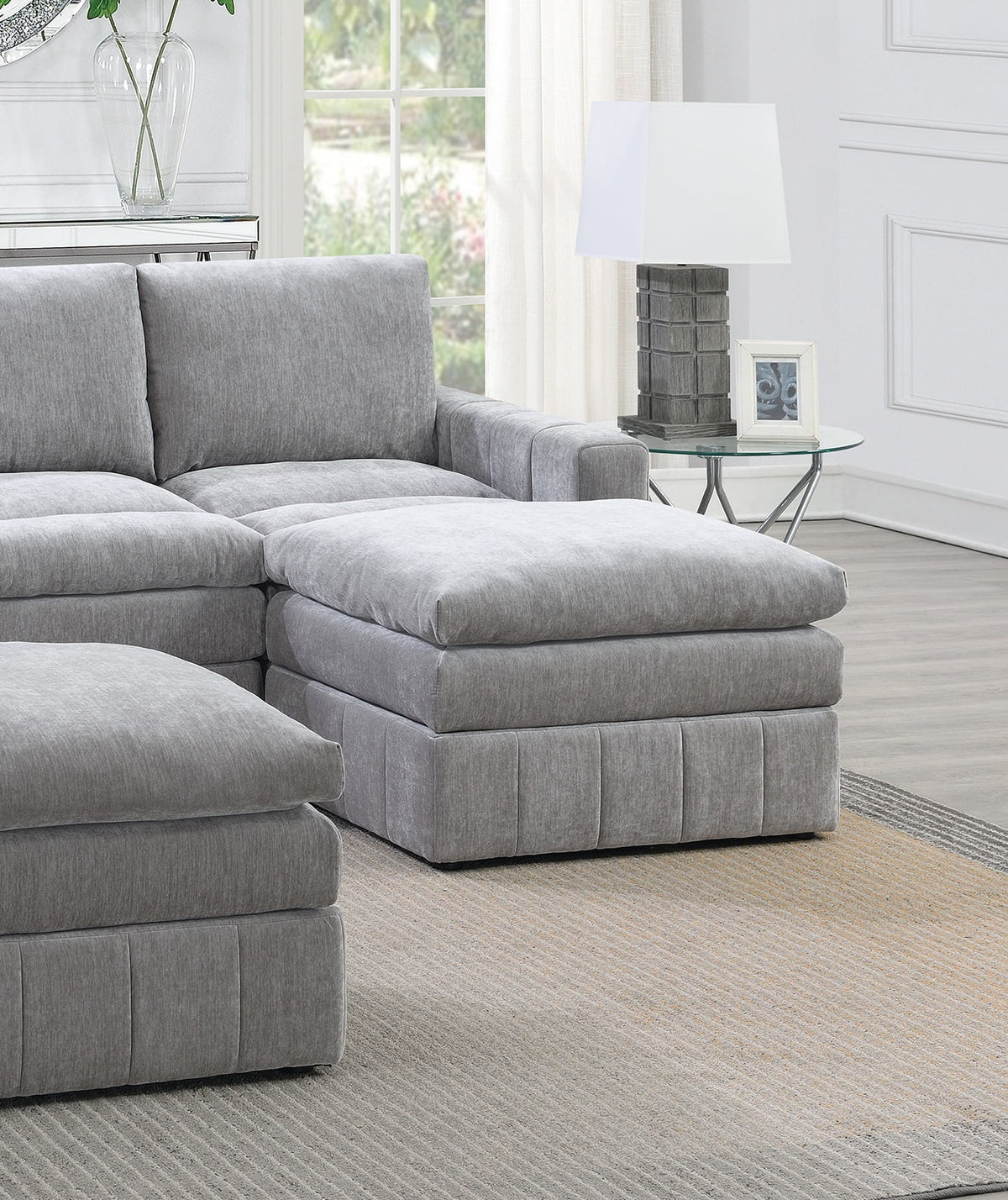5Pc Modular Sectional Set with Ottoman V822