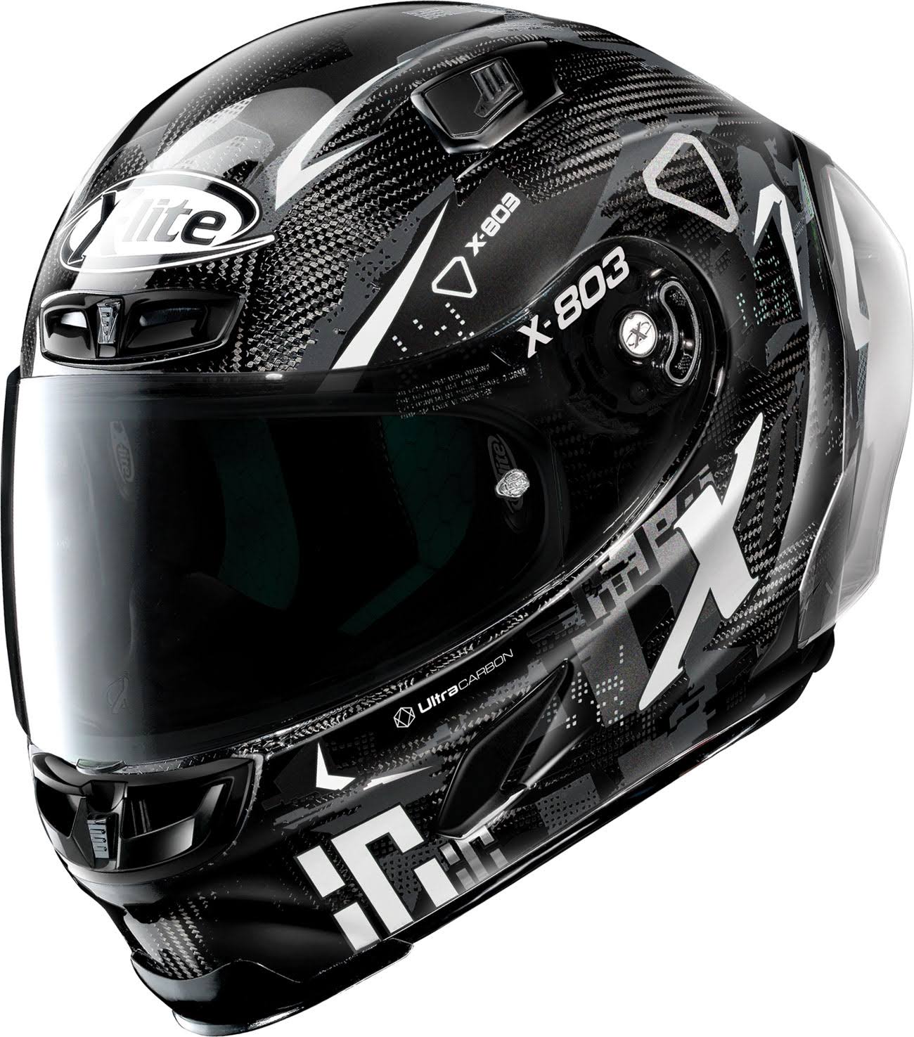 X-803 RS Ultra Carbon Darko Black / White Helmet Size S C4463