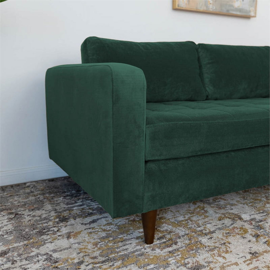 Green Velvet Corner Sectional Sofa Y7655