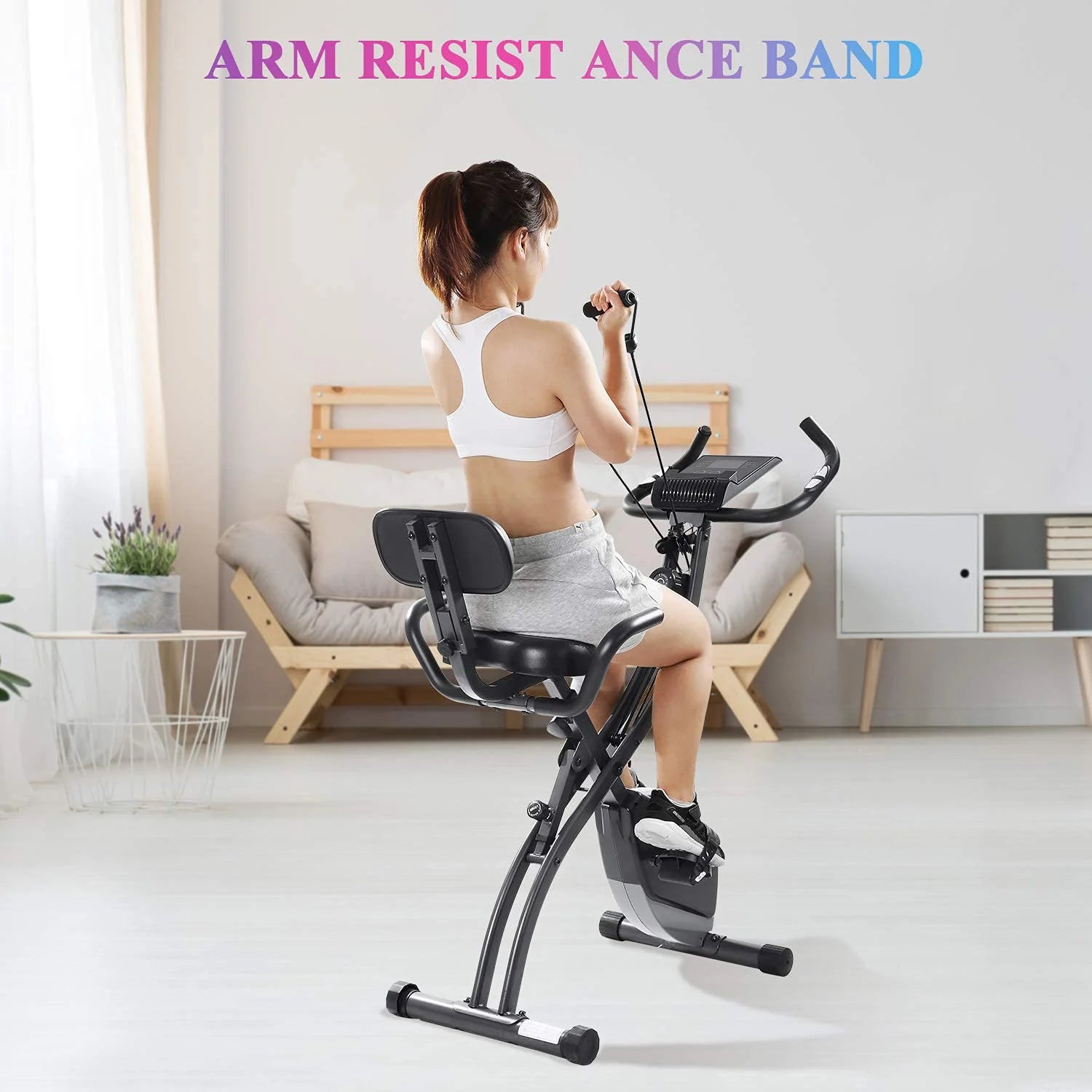 Magnetic Upright Exercise Bike with Pulse Sensor LCD Monitor Z8614
