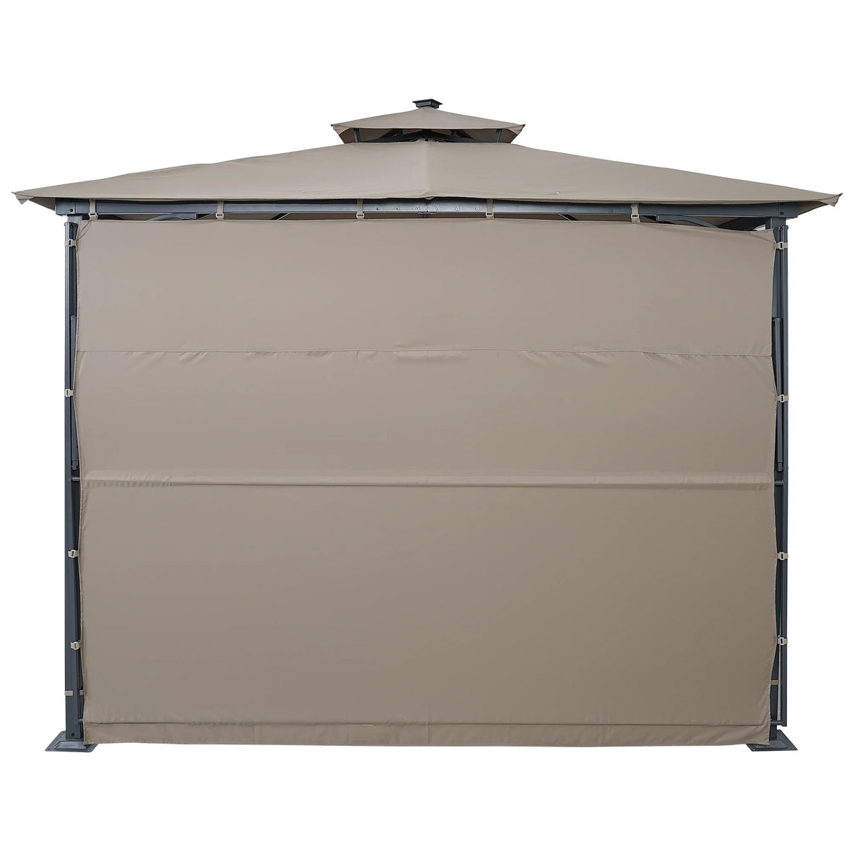 9.8ft. x 9.8ft. Outdoor Patio Gazebo with LED Light, Brown S74653