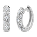18K White Gold Plated Hoop Earrings V5415