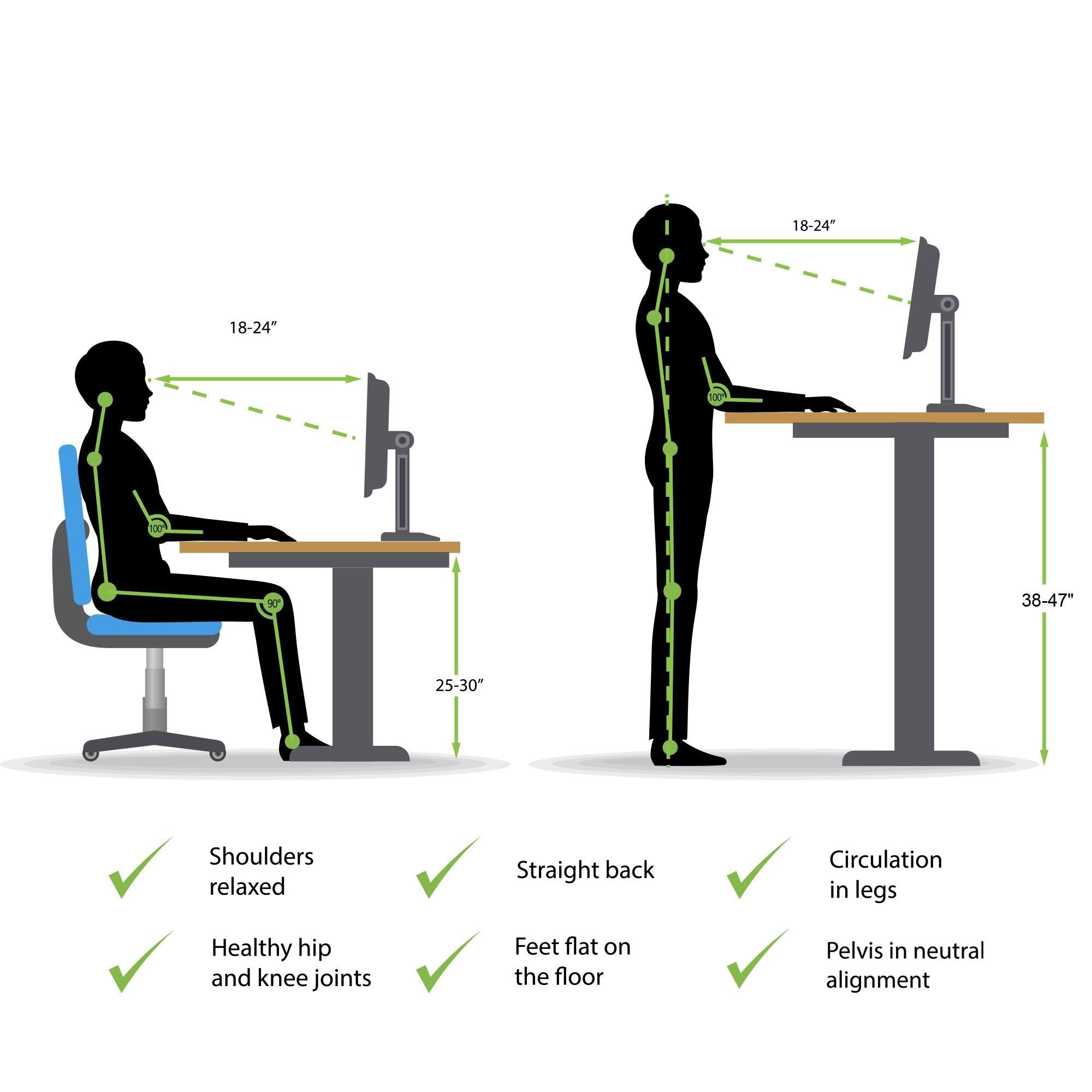 L-Shaped Electric Height Adjustable Standing Desk P59927
