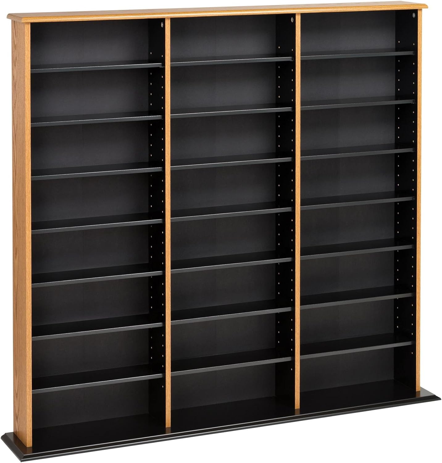 Triple Wide Wall CD Rack - Cherry & Black H159670