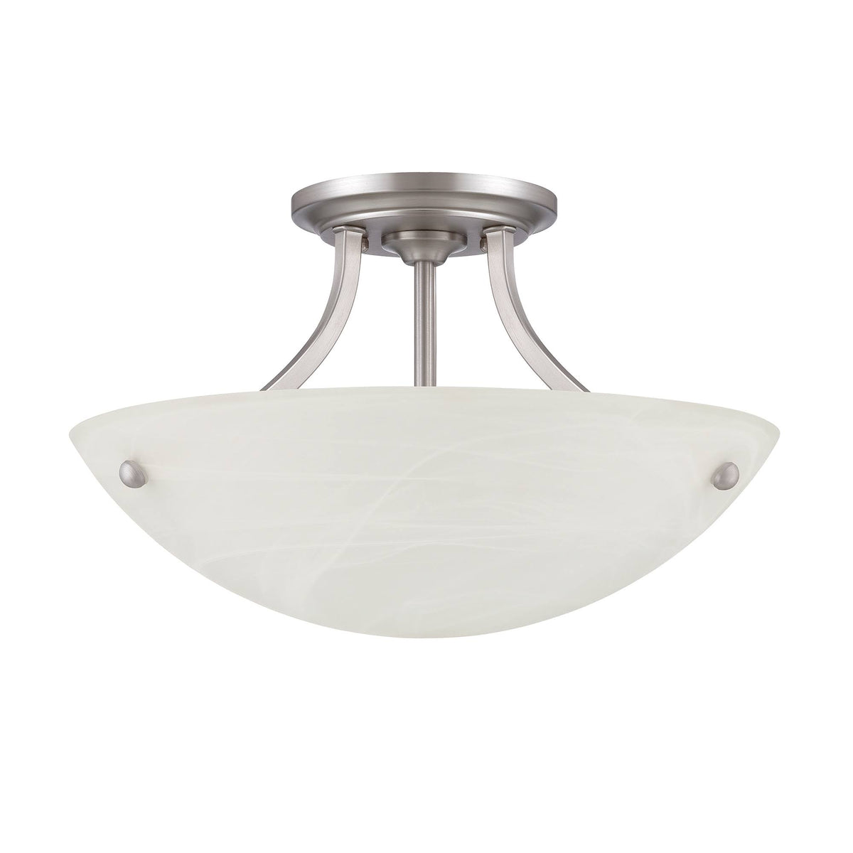 Two Light Semi-Flush Mount Satin Nickel E610658