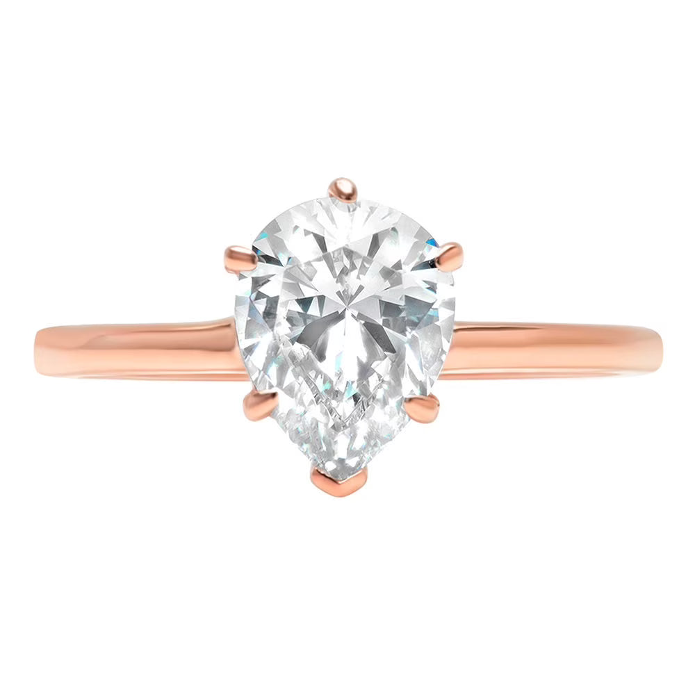 14K Rose Gold Solitaire Engagement Ring L3034