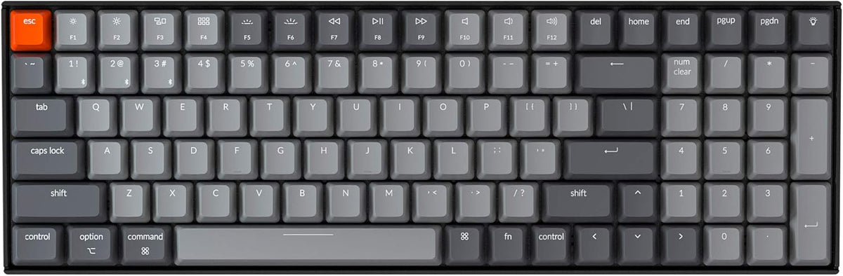 96% Layout Hot-Swappable Mechanical Keyboard with White LED Backlit X43915