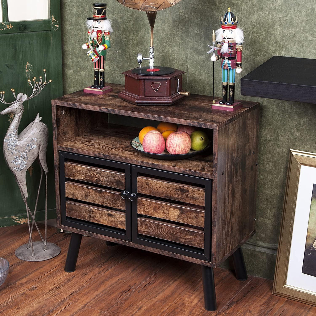 Rustic Brown Storage Sideboard Buffet Table H2421