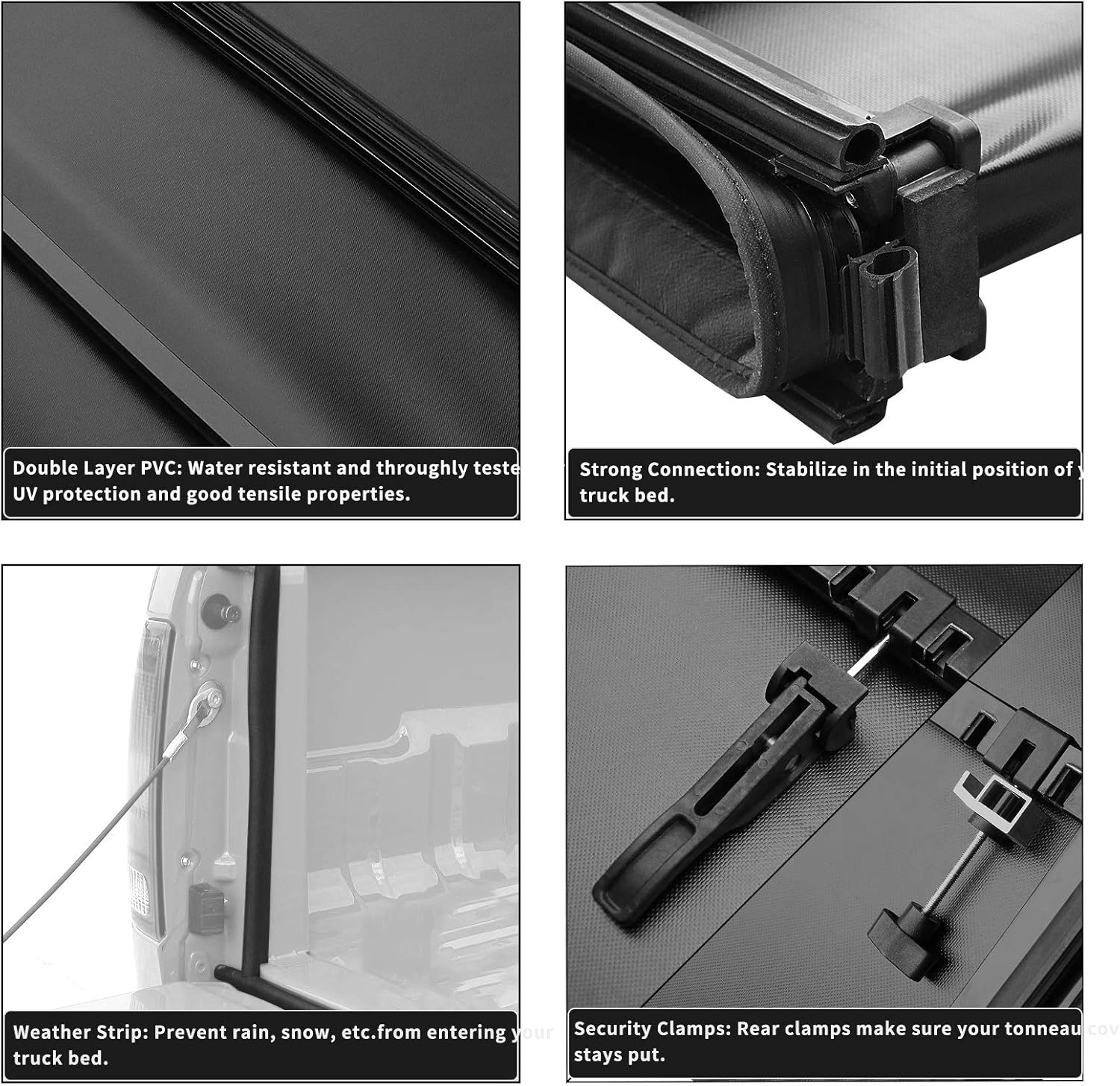 Soft Quad Fold Tonneau Cover Truck Bed Cover D7884