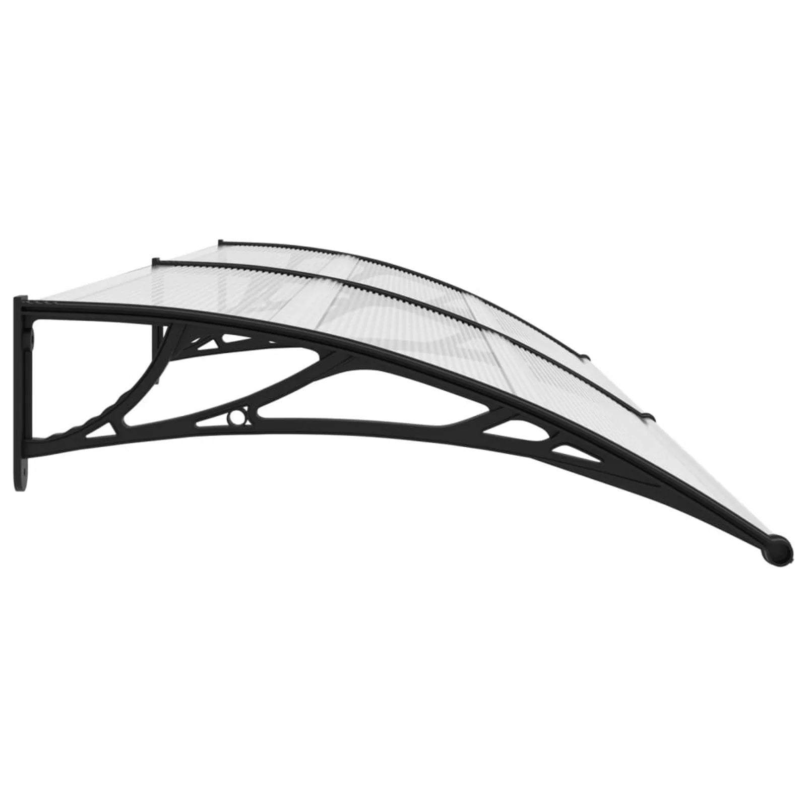 Door Canopy Black and Transparent 118.1"x31.5" PC Z741