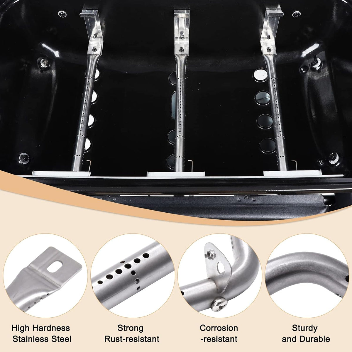 3-PACK Grill Heat Plates and Burner Tubes V459