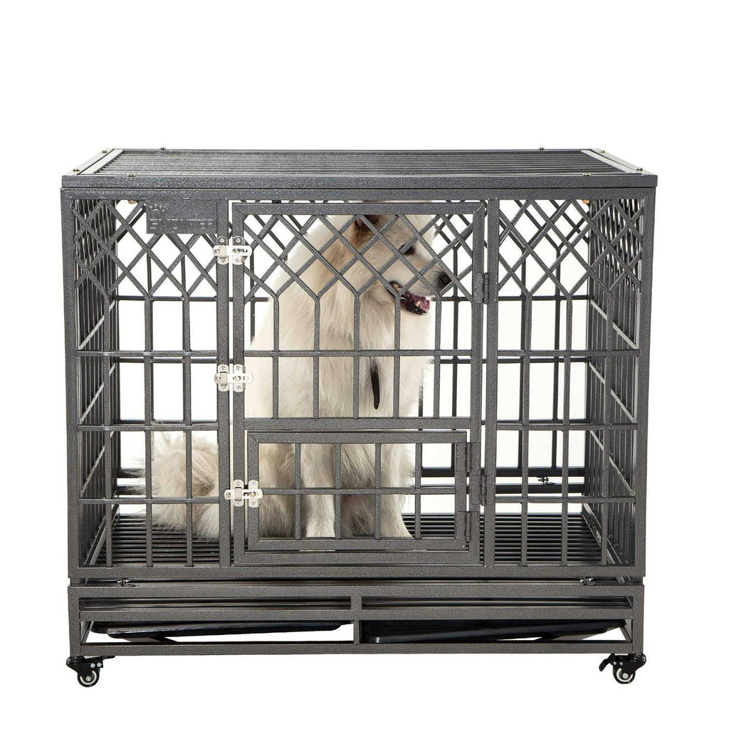 Heavy Duty Metal Dog Cage Pet Kennel Crate Playpen with Wheels D148
