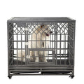 Heavy Duty Metal Dog Cage Pet Kennel Crate Playpen with Wheels D148