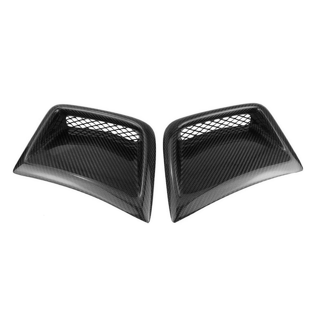 Black Carbon Fiber Hood Bonnet Vent Scoop P16966