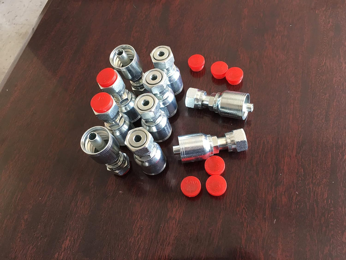10 Pack Female Flat Face Seal 3/8'' Hose 3/8'' Threads X1891