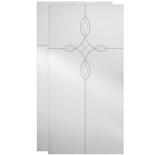 Semi-Frameless Sliding Bathtub Door in Chrome with Tranquility Glass Z231954