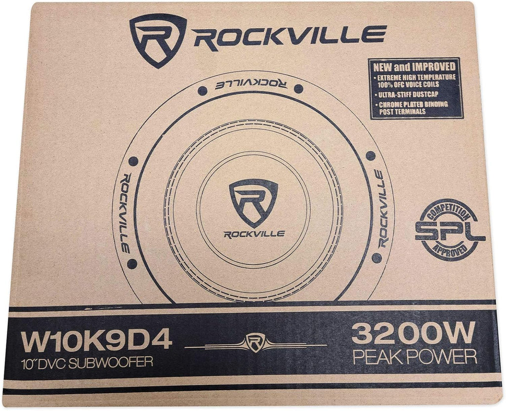 10 6400 Watt Car Subwoofers with Vented Sub Box Enclosure H26020