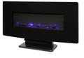 Black Glass Wall Mount Fireplace F387