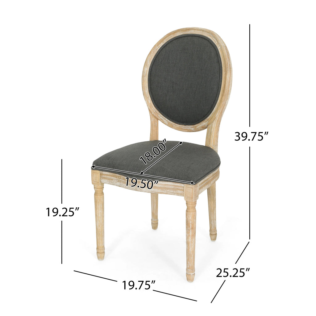 French Country Fabric Dining Chairs, Set of 4 H899675