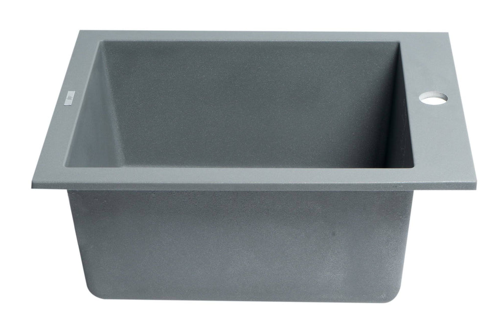 17x22 Drop-in Rectangular Granite Composite Kitchen Prep Sink W358