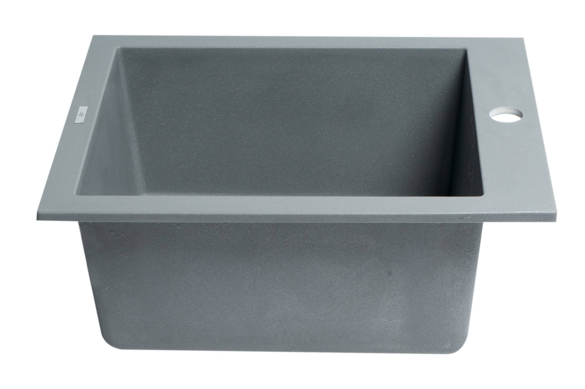 17x22 Drop-in Rectangular Granite Composite Kitchen Prep Sink W358