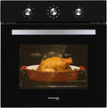 24 Electric Single Wall Oven, 2.3Cu.f Built-in Black Glass, 240V 2000W D427