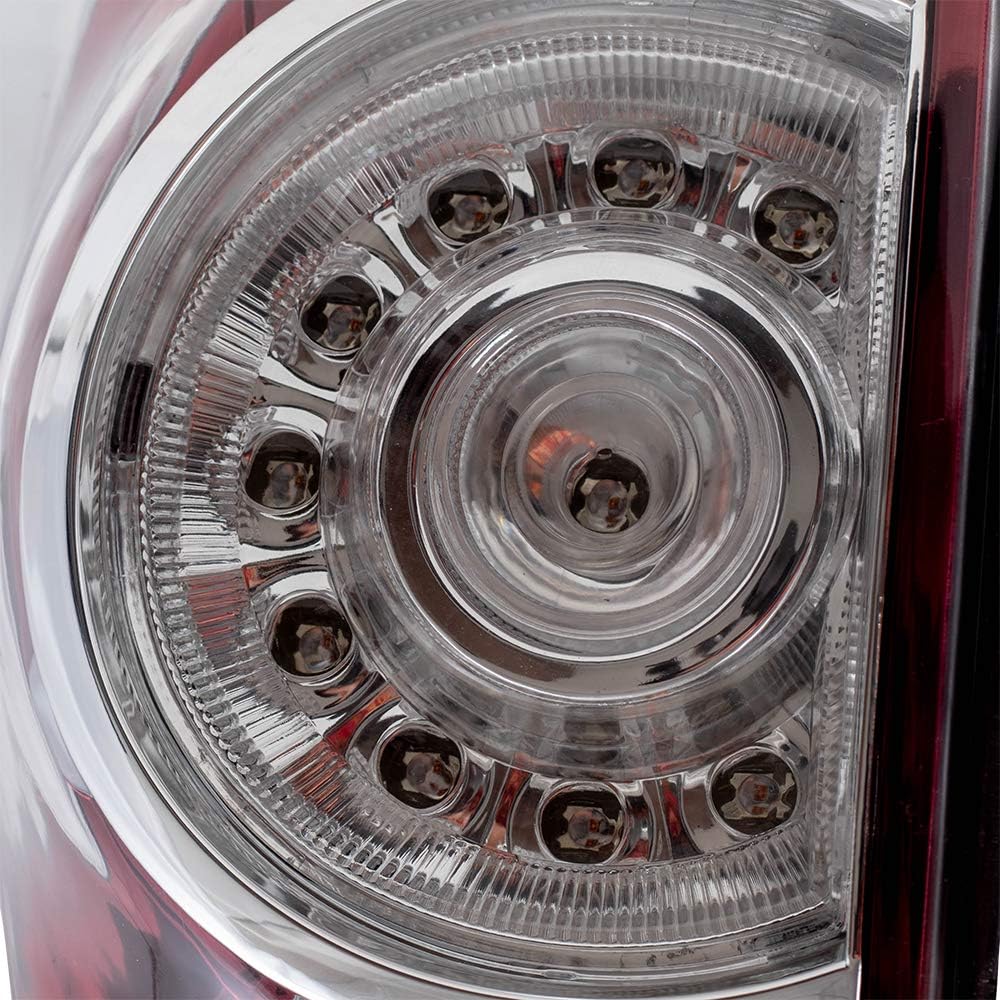 Replacement Driver and Passenger Tail Lights with LED Center Lens for Tacoma Pickup Truck U972021
