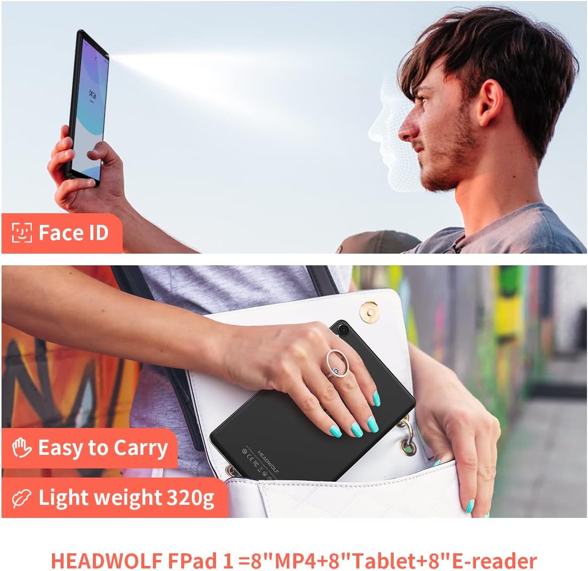 8 inch Android 11 Tablet, 3GB RAM 64GB ROM, 800 * 1280 HD Display P8169