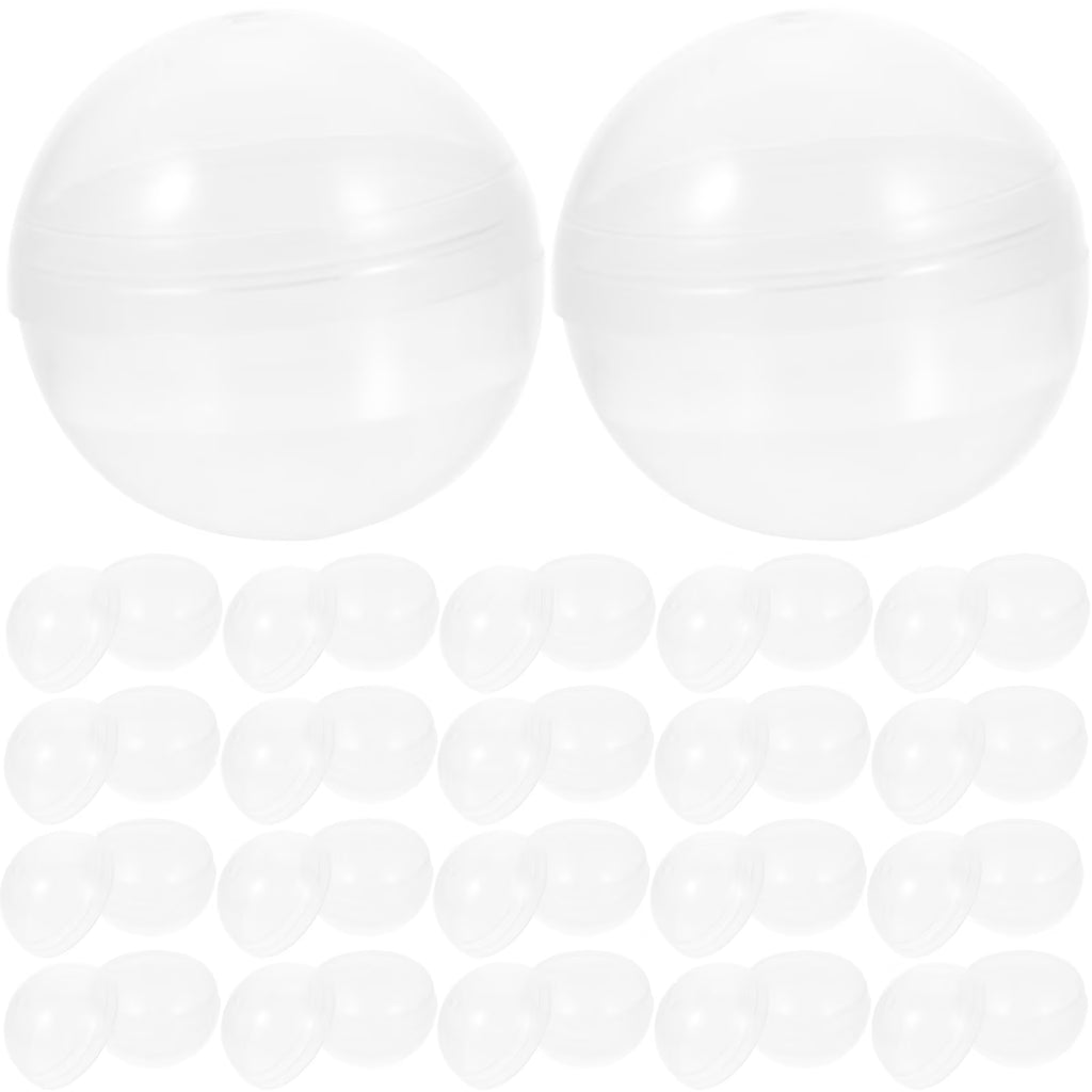 100pcs Clear Plastic Fillable Balls Z54344