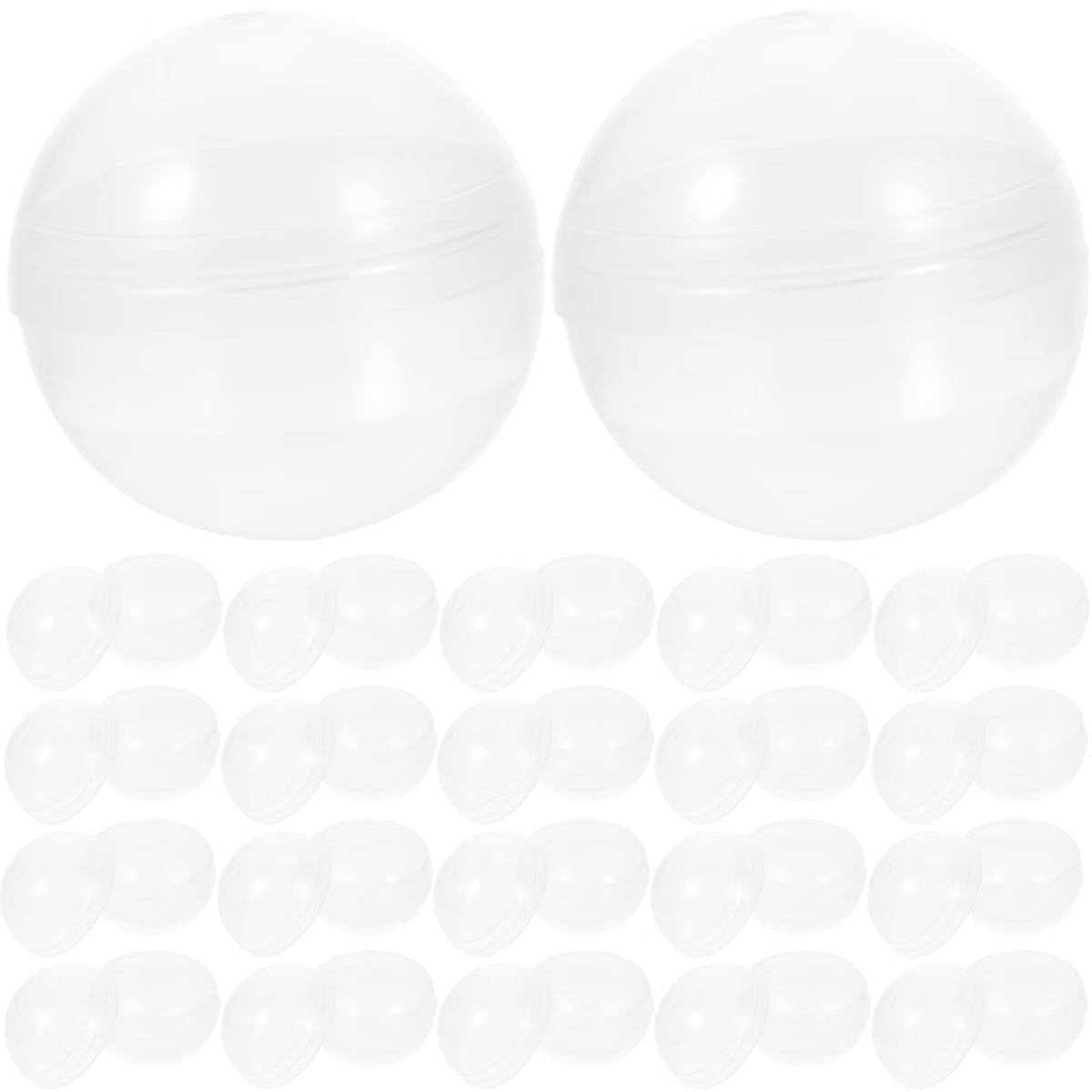 100pcs Clear Plastic Fillable Balls Z54344