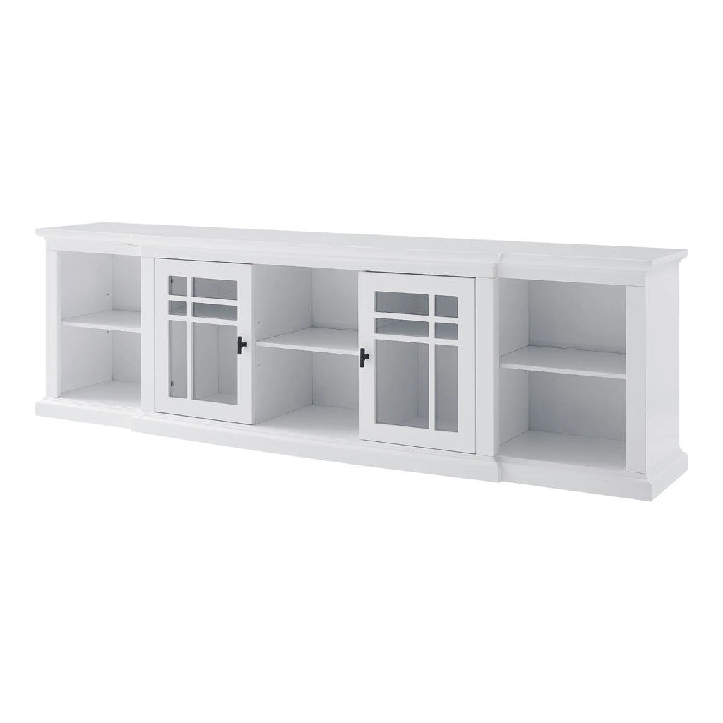 White Glass-Door TV Stand X493791