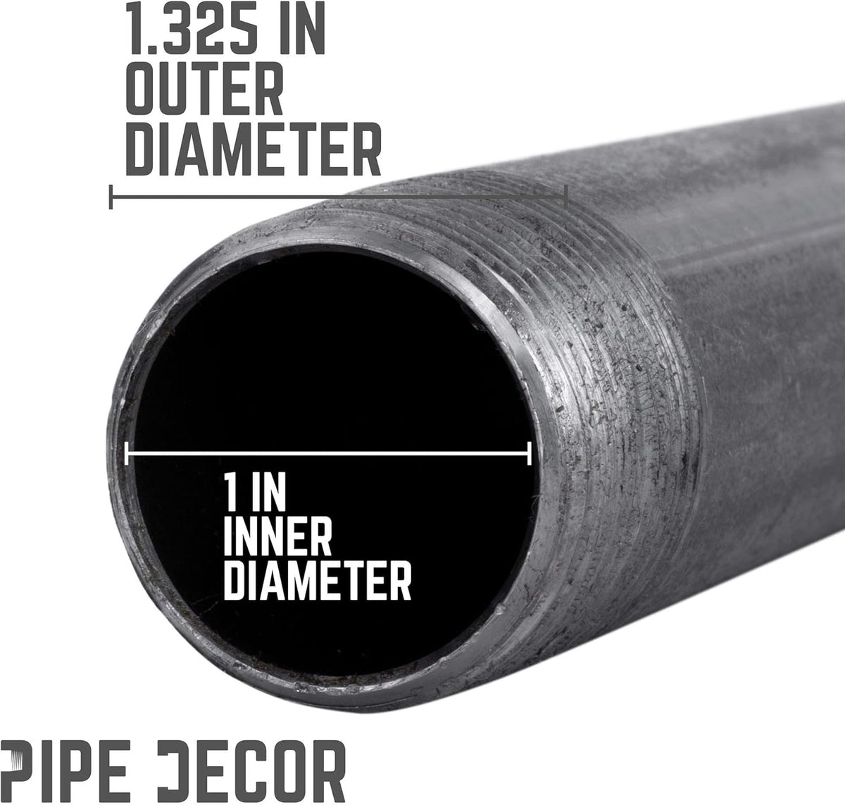 Industrial Steel Grey Cast Iron Pipe Connector, Pack of 2 I7683