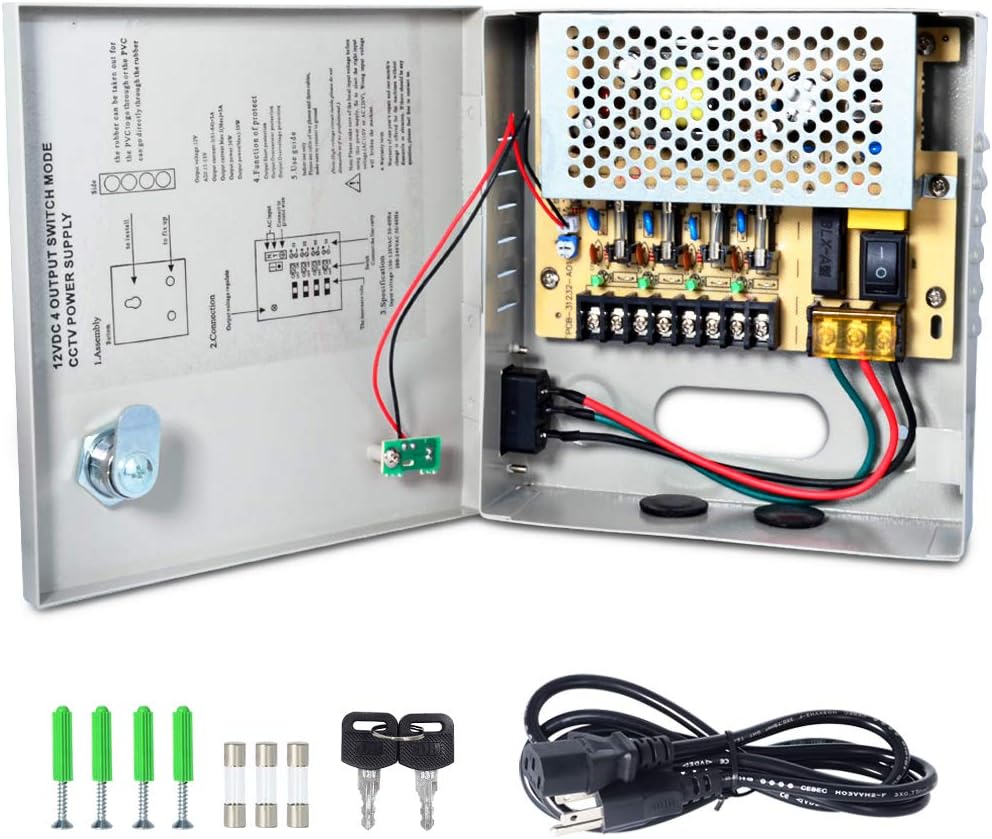 9 Channel 12V 150W DC Power Supply Box J38281
