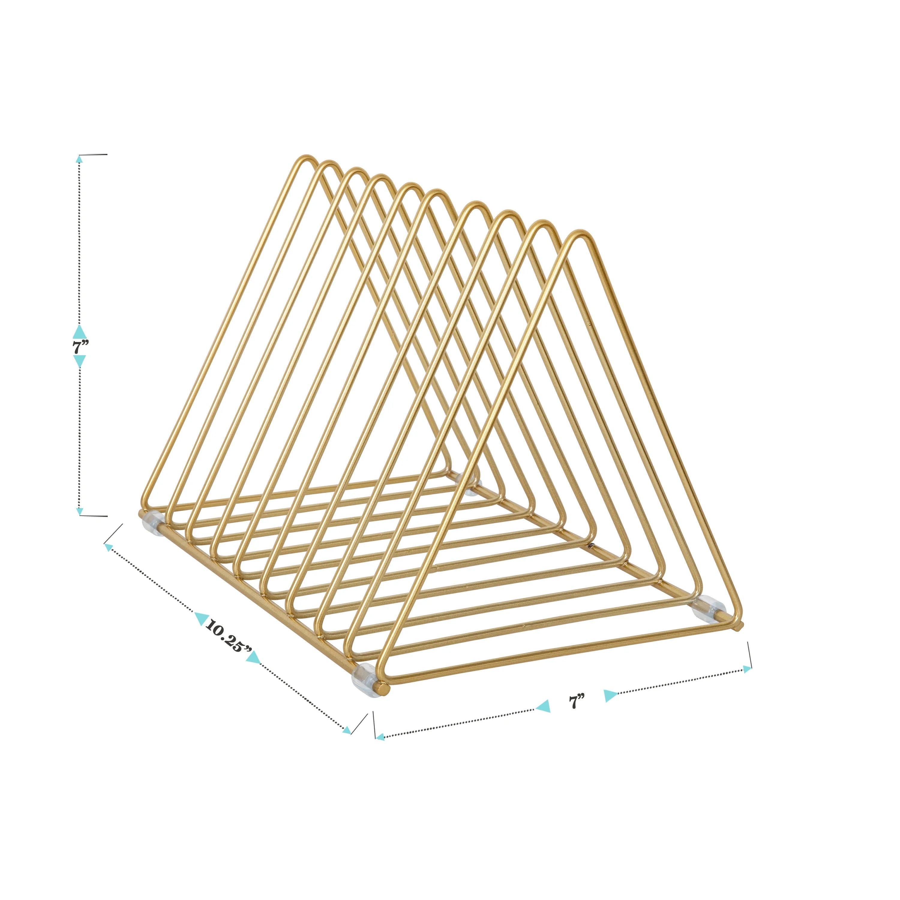 Gold Metal Magazine File Holder S9567