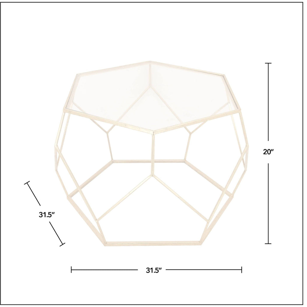 Gold Geometric Coffee Table H138