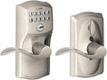 Satin Nickel Keypad Entry with Flex-Lock and Accent Levers X17248