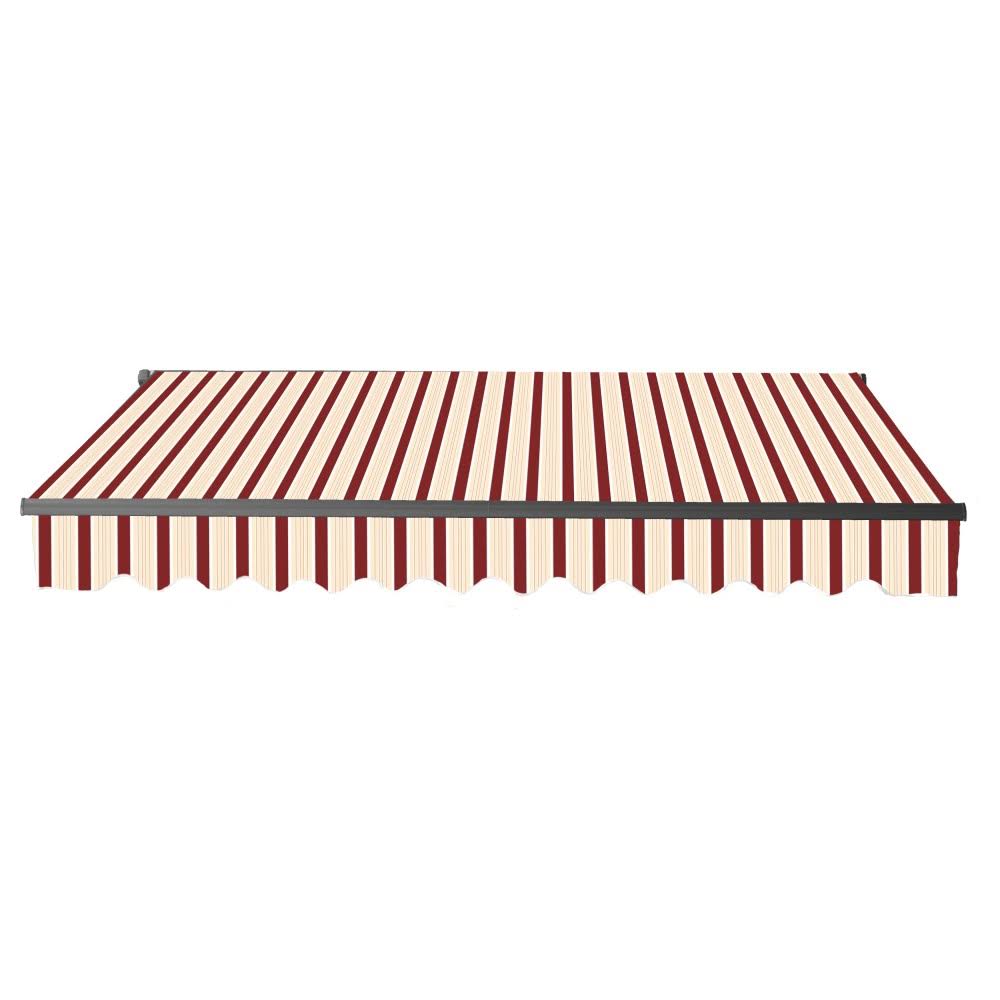 Black Frame Retractable Patio Canopy Awning 13 x 10 ft Multi Red R900116