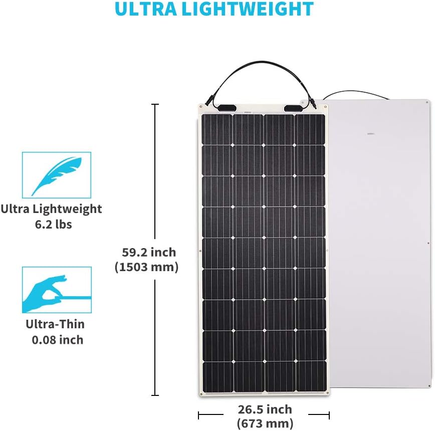 100 Watt 12 Volt Monocrystalline Flexible Solar Panel T176278
