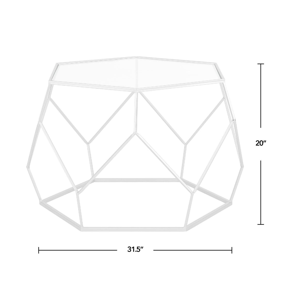 Gold Geometric Coffee Table H138