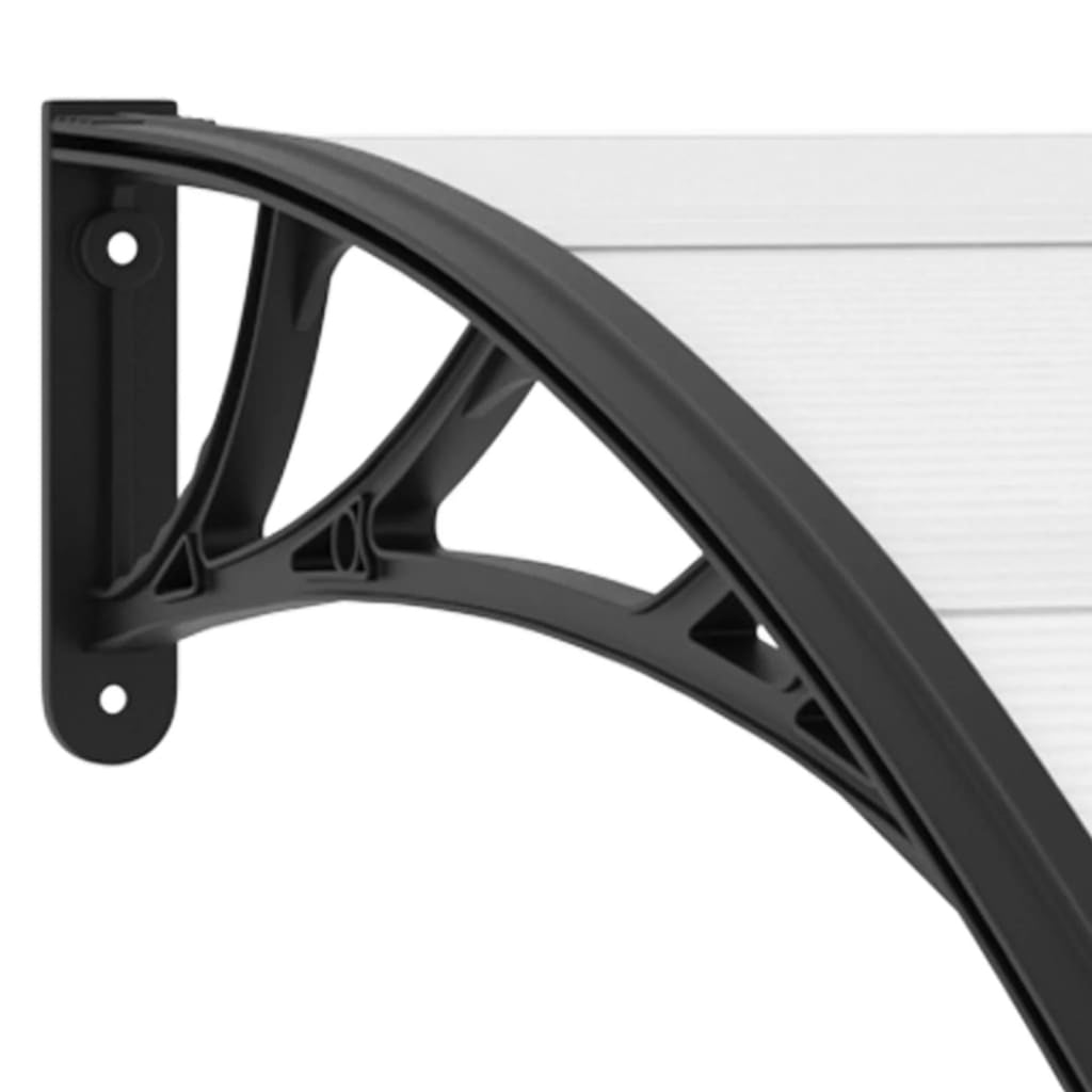 Door Canopy Black and Transparent 118.1"x31.5" PC Z741