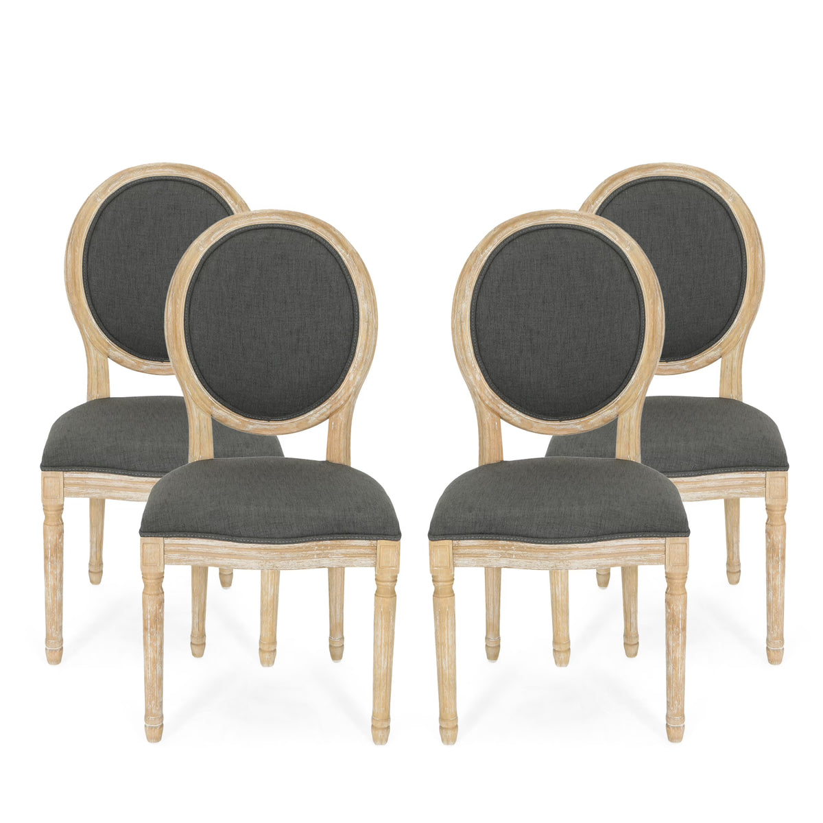 French Country Fabric Dining Chairs, Set of 4 H899675