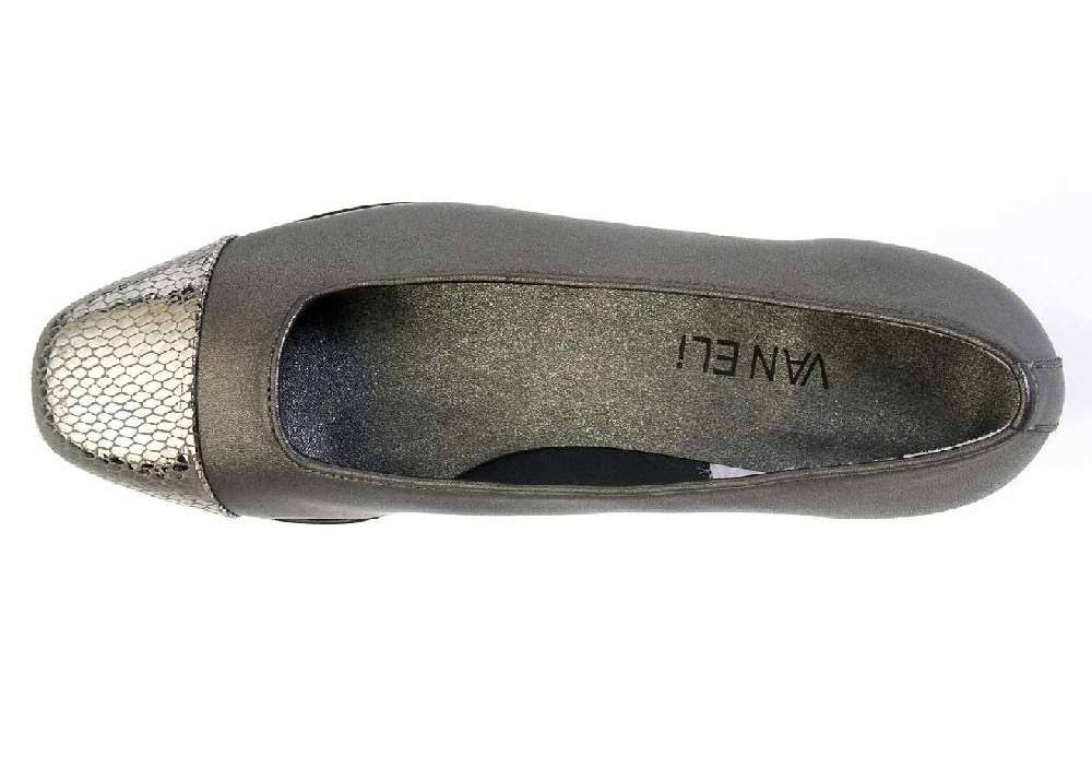 Pewter Squama Slingback Heels V538655