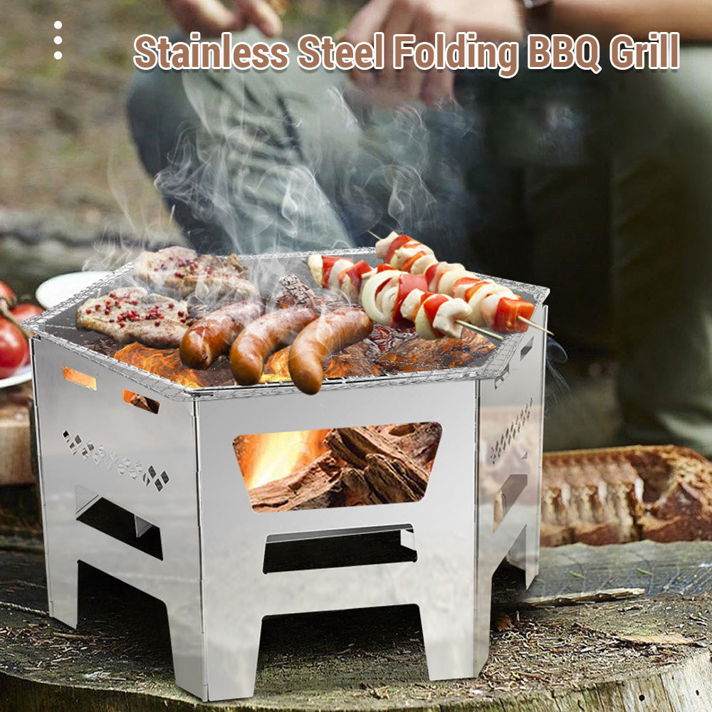 Portable Charcoal Grill Wood Burning Stove H3292
