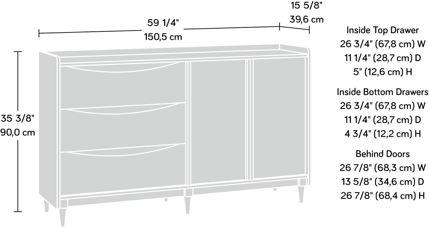 Entertainment Credenza, Grand Walnut finish T9267